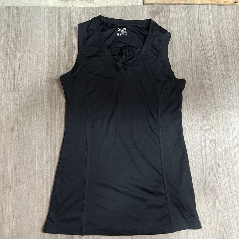 Champion Black Sleeveless V-Neck Top